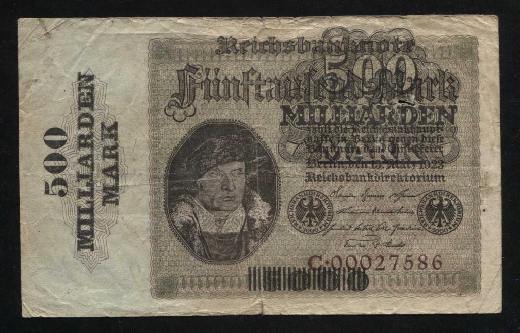 586 Германия 500 миллиардов марок 15 03 1923 500000000000