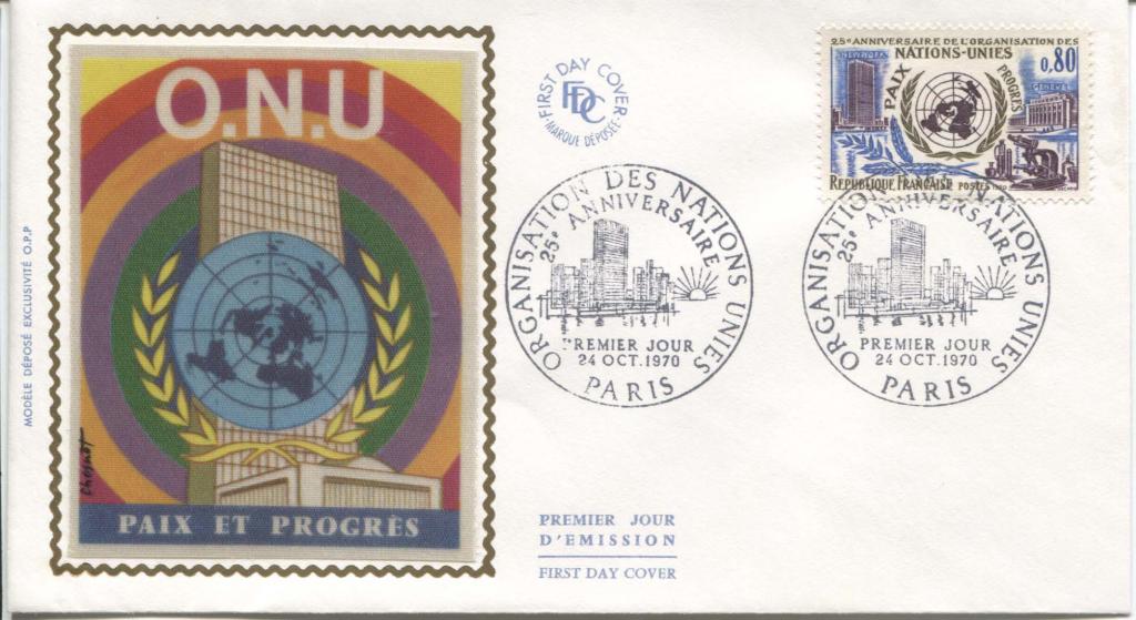 1970.Франция.25летООН.КПД.1 конверт