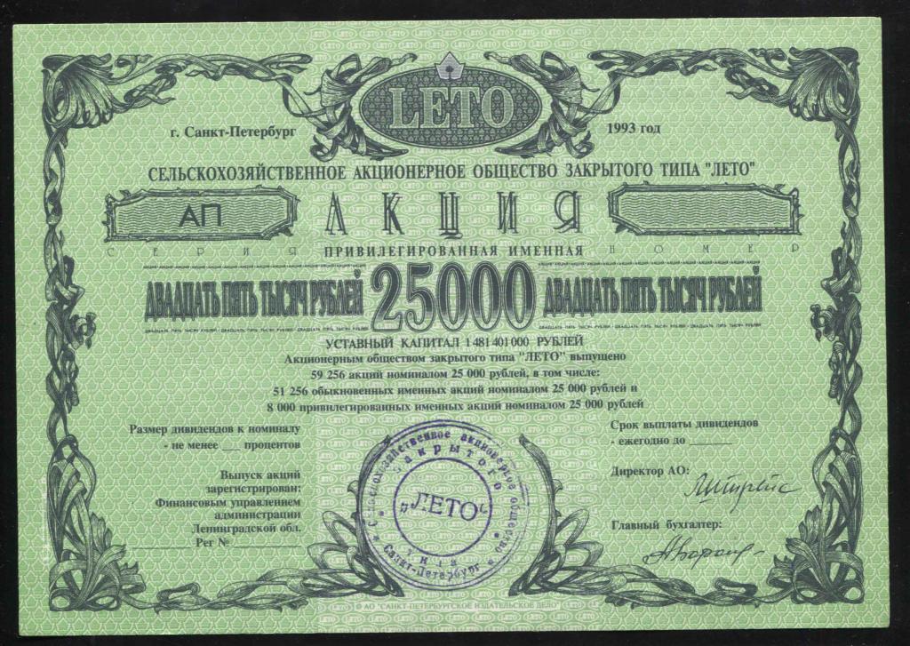 Сельскохозяйственное АОЗТ Лето акция 25000 рублей Санкт-Петербург 6