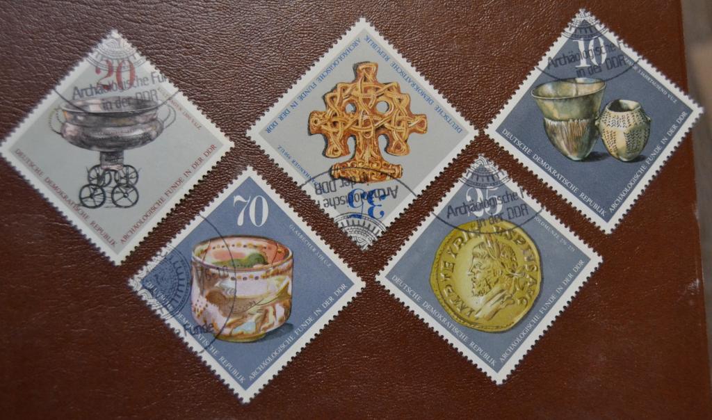 ГДР 1976 год    Музейные экспонаты,монета,археология Mi-2182-86  СТО