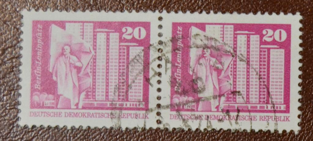 ГДР 1975 год  Малый стандарт Социалистическое строительство №2021 сцепка СТО