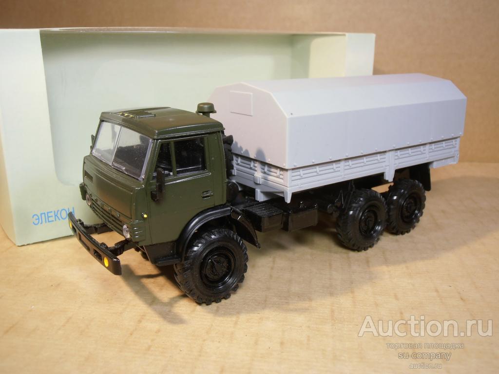 КамАЗ-4310 борт,тент ХАКИ / серый (Элекон) 6х6 KamAZ 1:43 металл —  покупайте на Auction.ru по выгодной цене. Лот из Санкт-Петербург,  Санкт-Петербург. Продавец su-company. Лот 159022630059822