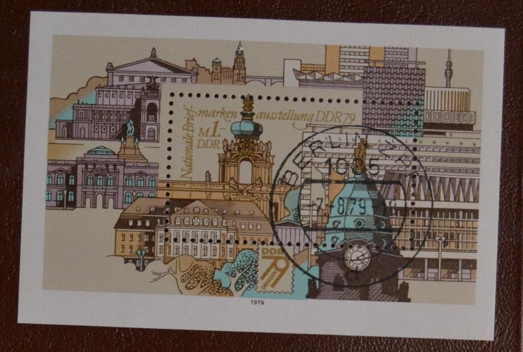 ГДР 1979 год Национальная филвыставка «ГДР-79» в Дрездене М: блок 55 СТО
