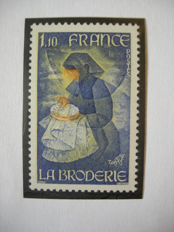 Франция 1980 живопись - вышивальщица    MNH