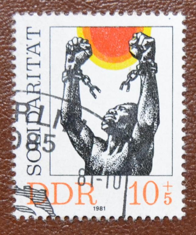 ГДР 1981 год  Солидарность с народом Намибии М: 2648   СТО