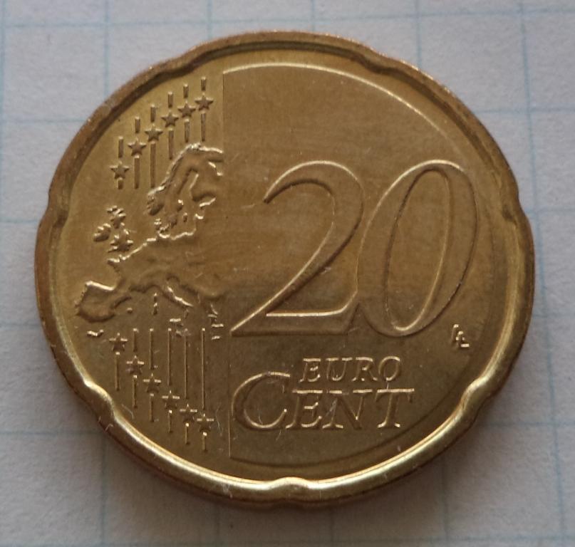 Эстония 20 евро центов  2011 год  aUNC
