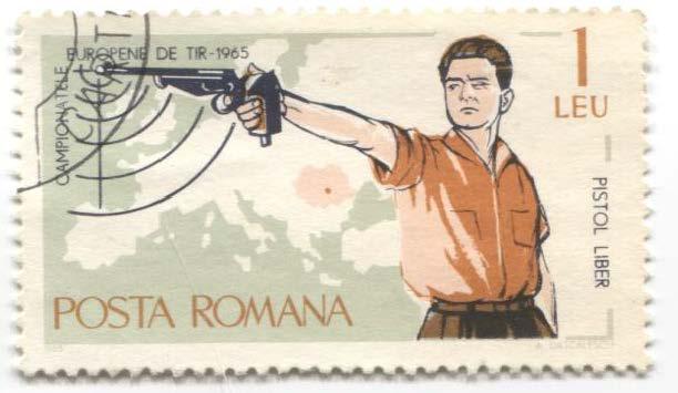1965.Румыния.Стрельба и пистолета.1м.гаш