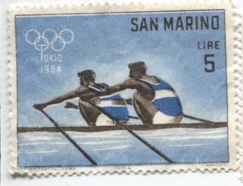 1964.Сан Марино.ОИ в токио.Гребля.1м.*