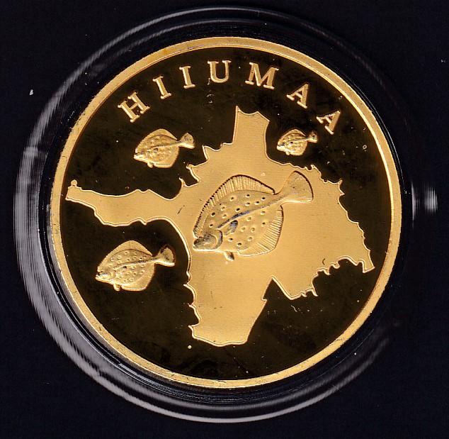 Сувенирные монеты Эстонии - музея на острове Хийумаа-карта острова