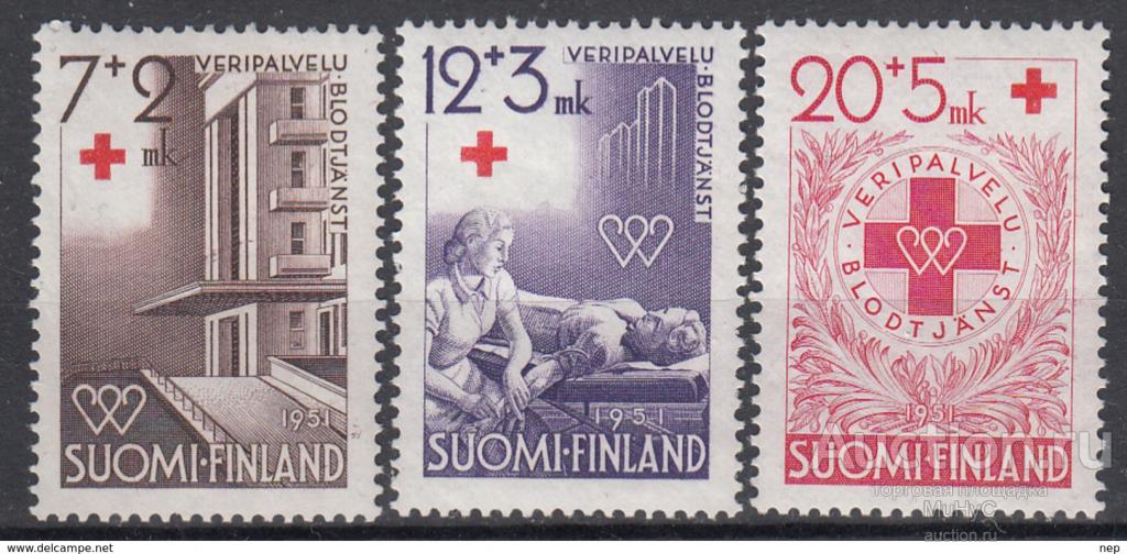 Финляндия 1951 Красный крест . Служба крови