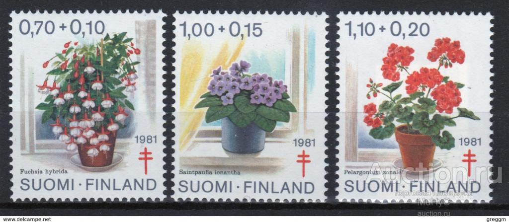 Финляндия 1981 Красный крест . Флора . Цветы