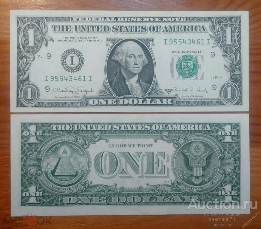 Доллар 2013 года как выглядит США 1 доллар 1988 год, series A, Миннесота,I-I, UNC - покупайте на Auction.ru по
