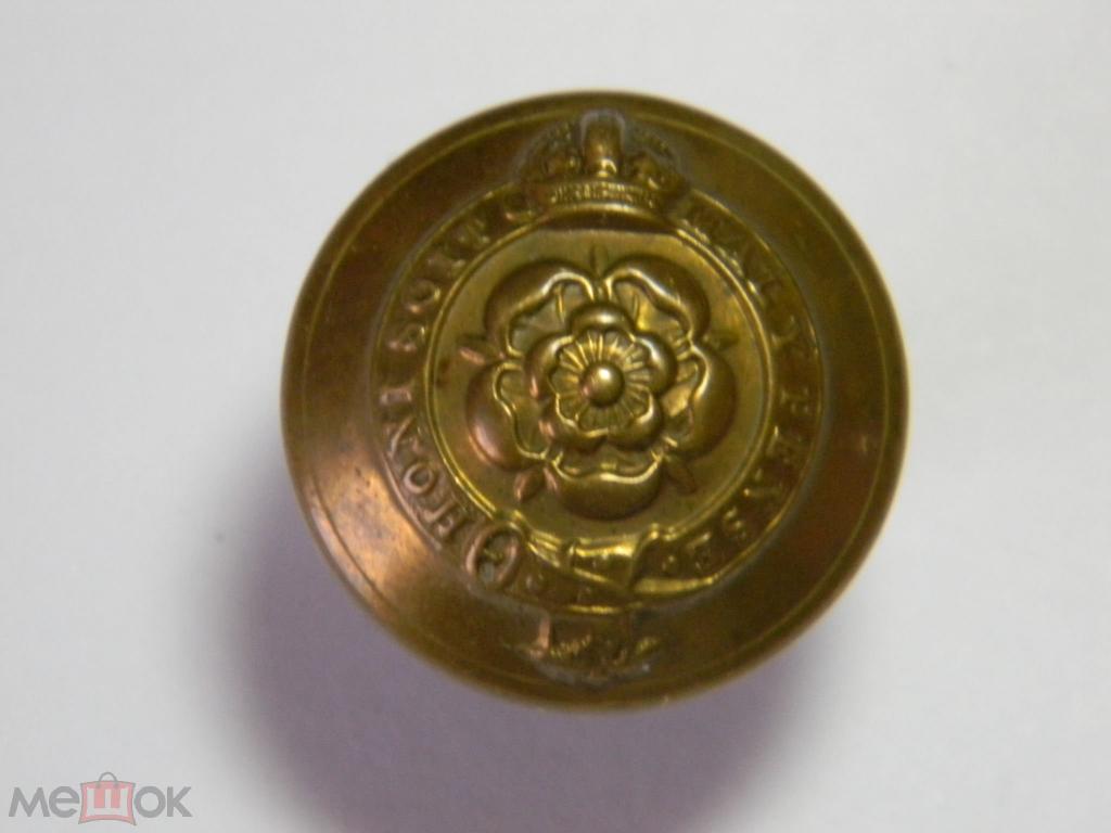 Великобритания.  Пуговица.  Армия.  Королевский Фузилерский полк. Лондон. 1968 г.