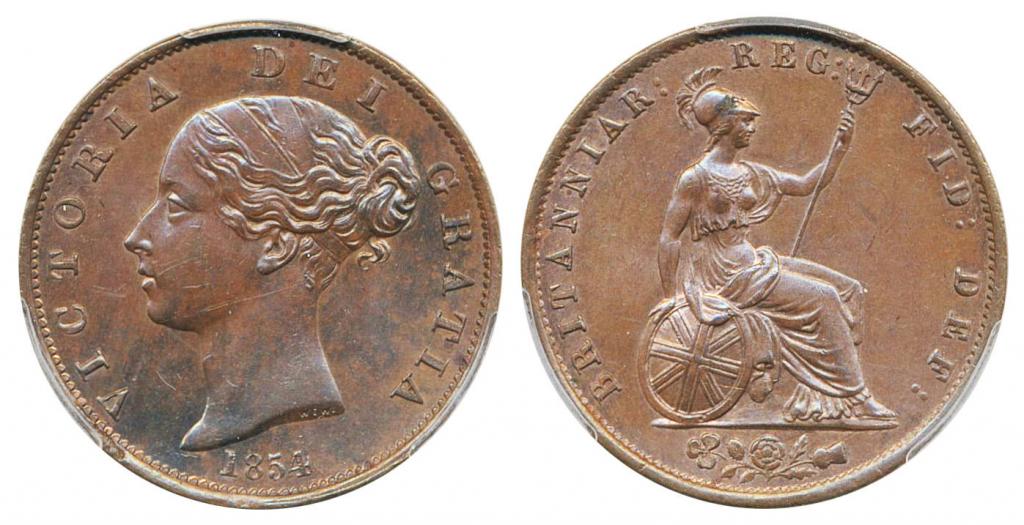 1854г. Виктория. 1/2 пенни