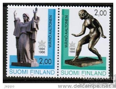 Финляндия 1994 100  лет Вяйнё Валдемар Аалтонен  - финскому скульптору