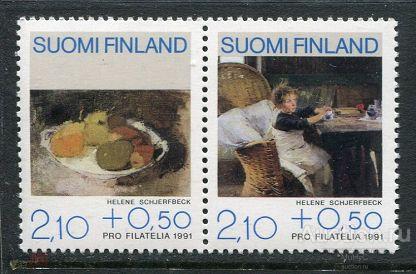 Финляндия 1991  Живопись , Хелена Шерфбек - финский художник