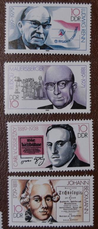 ГДР 1989 год Персоналии литература философия нобелевский музыка ученый MNH