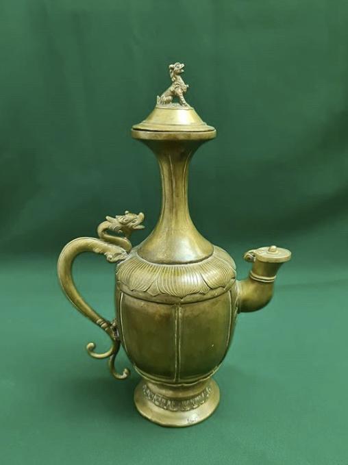 кувшин бронзовый китайский, с драконом