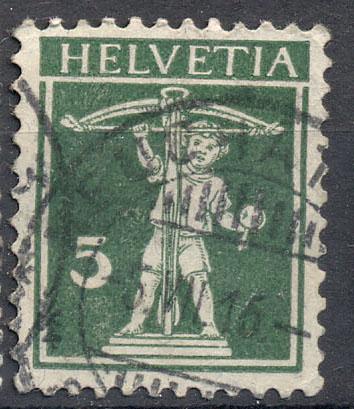 Швейцария 1909 г.  стандарт № 113 гашеная