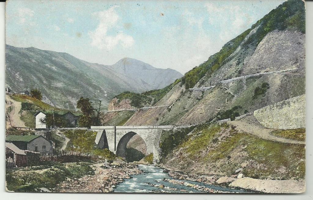 антикварная .КАВКАЗ.  В.Г.Д.  МЛЕТСКИЙ!!!  МОСТ.ПЕЙЗАЖ.ВИД.