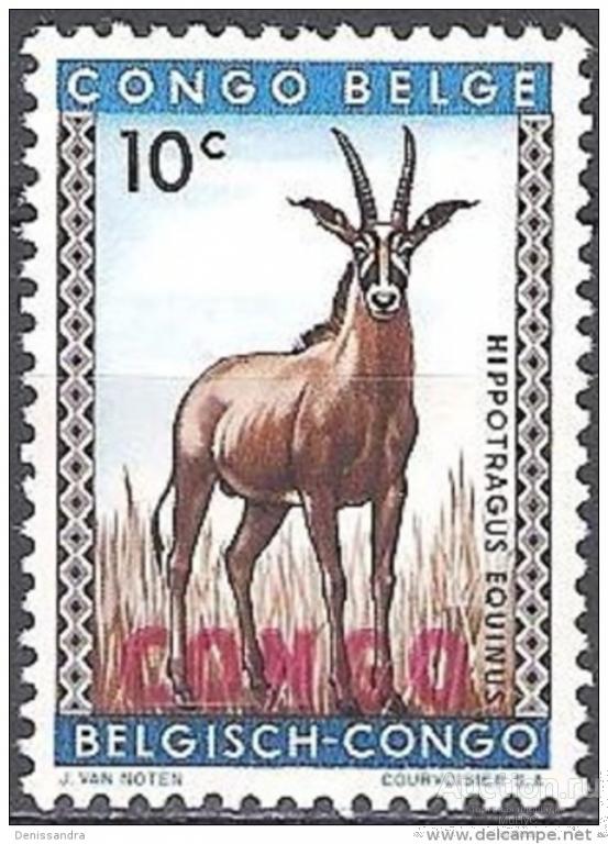 Демократическая Республика Конго (Заир) 1960  Фауна , антилопа  ( марка из серии )