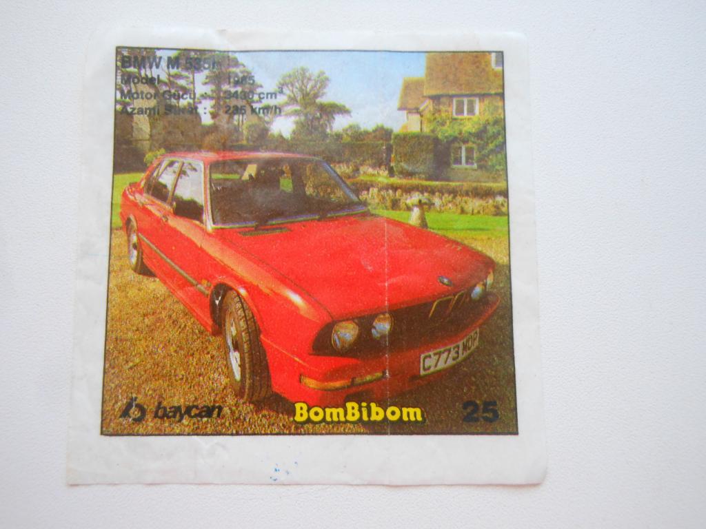 Вкладыш BomBibom "Автомобили" 1 серия №25