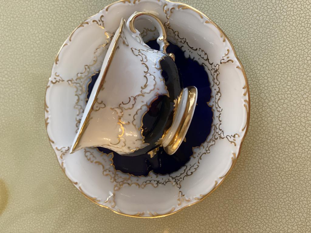 Кофейная пара Meissen (Мейсен, Мейссен) b-form cobalt.