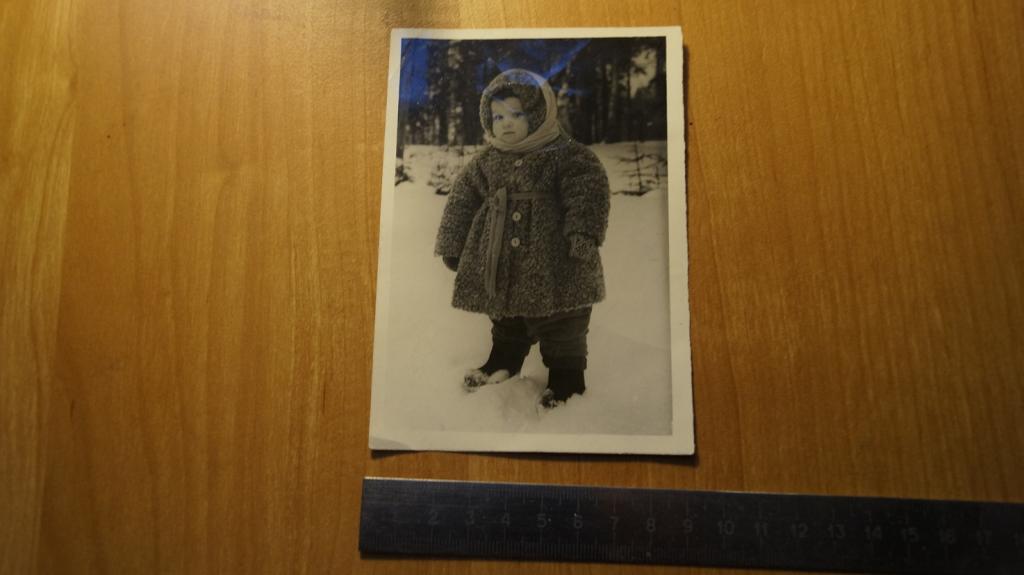 №1703 Зима 1962 год маленький ребенок шуба шапка шарф