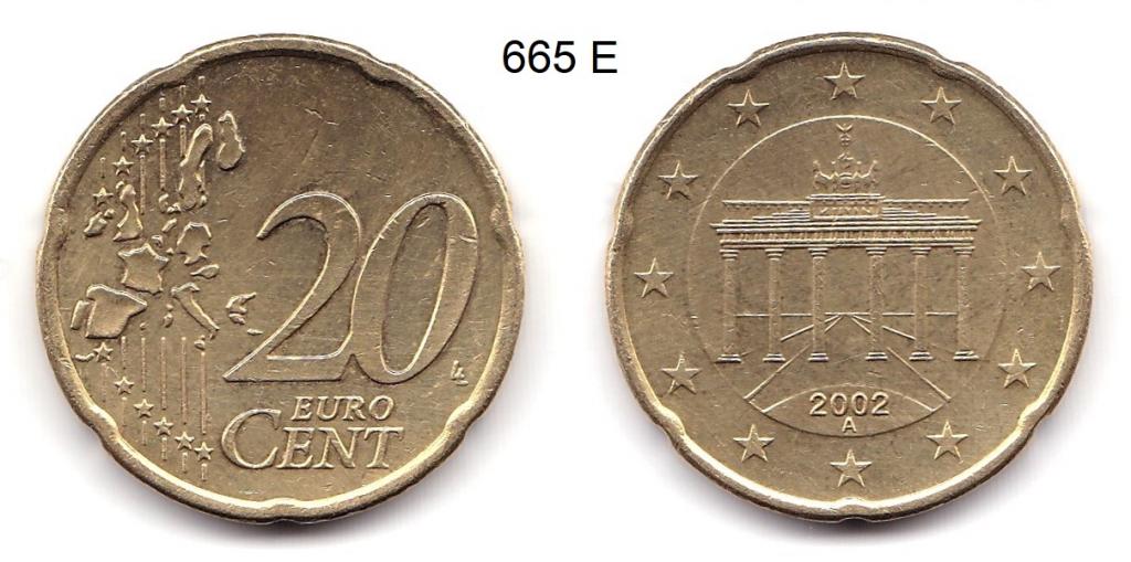 20 евроцентов. Германия. А. 2002 год.
