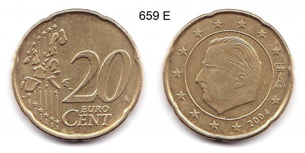 20 евроцентов. Бельгия. 2004 год.