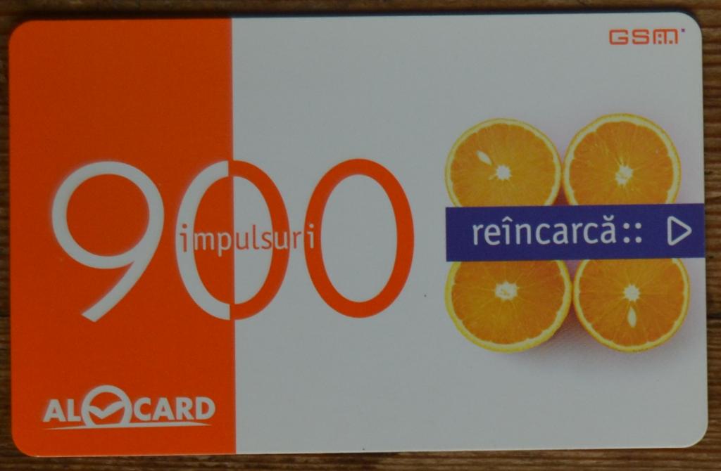 Телефонная карта предоплаты GSM Молдова ALOCARD 900 ед Апельсины  - 30
