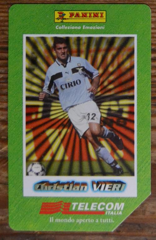 Телефонная карта Италия Футбол Панини - Кристьян Виери 10000 лир   - 31