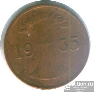 Германия 1 пфенниг 1935 года F