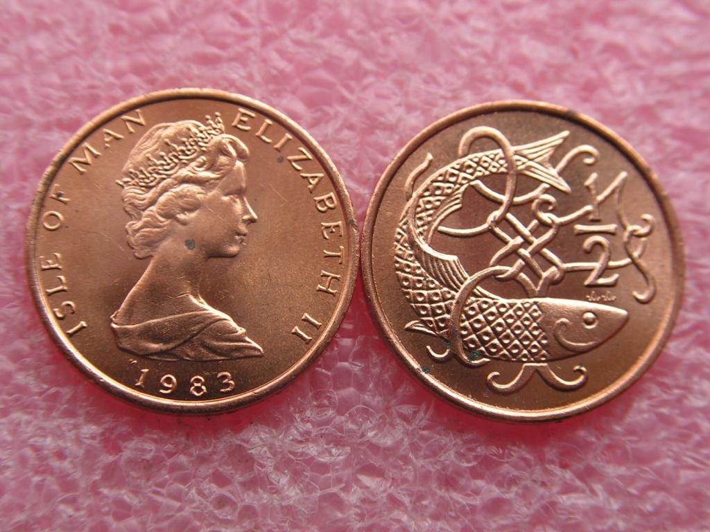 Мэн 1/2 пенни 1983 unc-aunc