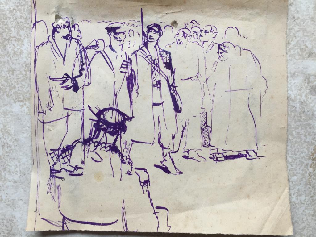 Котов Н.Г. (1889-1968) "В толпе людей"