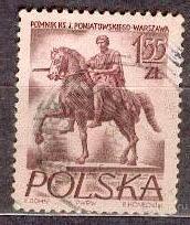 Польша 1956 ПАМЯТНИКИ ВАРШАВА ПОНЯТОВСКИЙ ЛОШАДИ