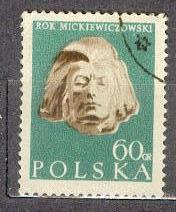 Польша  1955 МИЦКЕВИЧ ПОСМЕРТНАЯ МАСКА