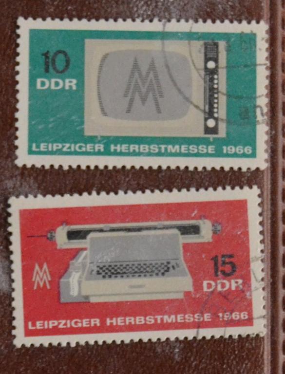ГДР 1966 г. Осенняя Лейпцигская ярмарка. Серия 2 марки. Michel 1204 - 05 СТО