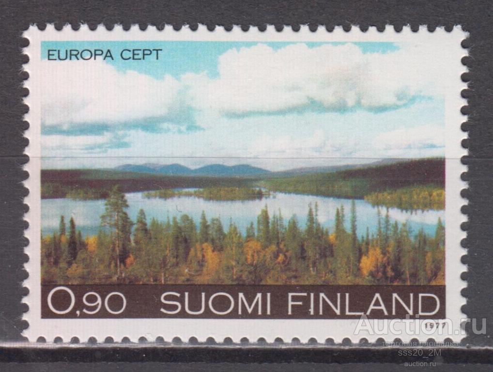 Финляндия 1977 осенний ландшафт в северной Финляндии Mi808 MNH