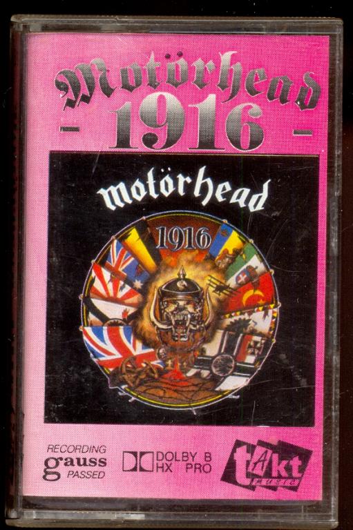 MOTORHEAD 1916 - made in Poland 1991 ZAIKS 1995 аудио кассета