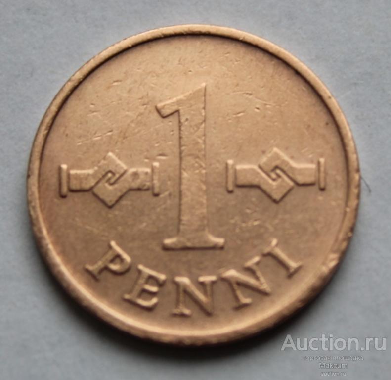 Финляндия 1 пенни .1968 г .