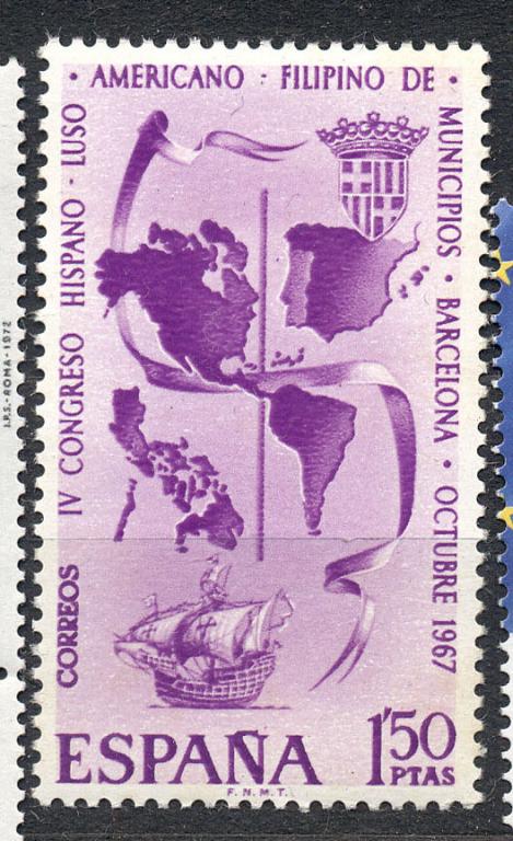 Испания 1967 г. Конгресс испаноговорящих стран негашеная**