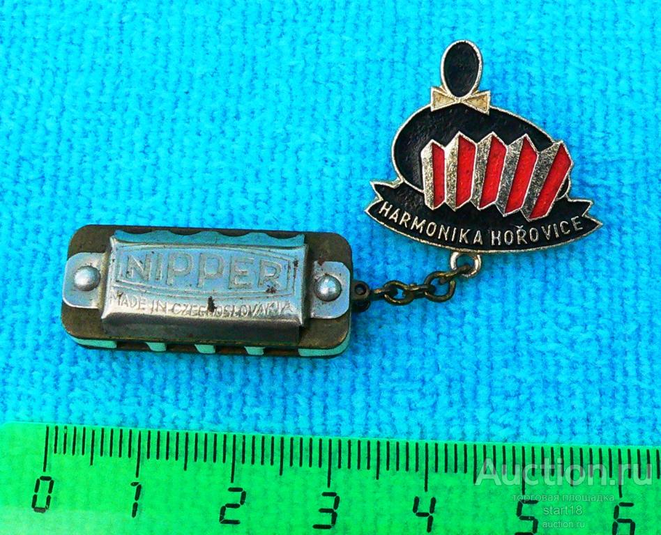 Значок на подвесе Гармоника рабочая Nipper Чехословакия #А1