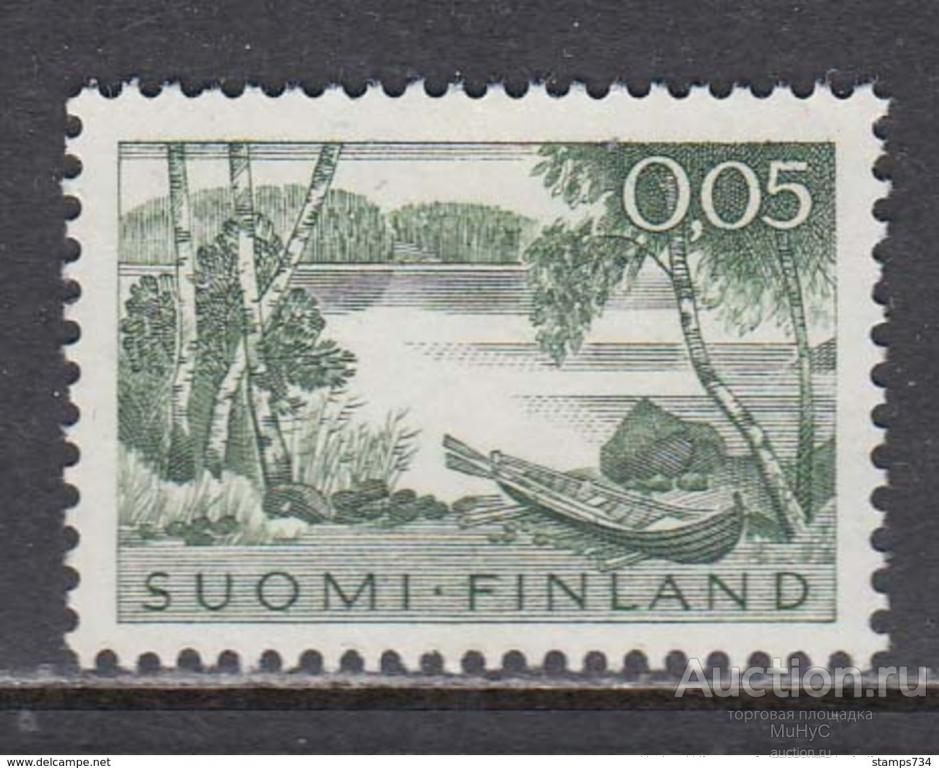 Финляндия 1963   Стандарт ,  озерный пейзаж
