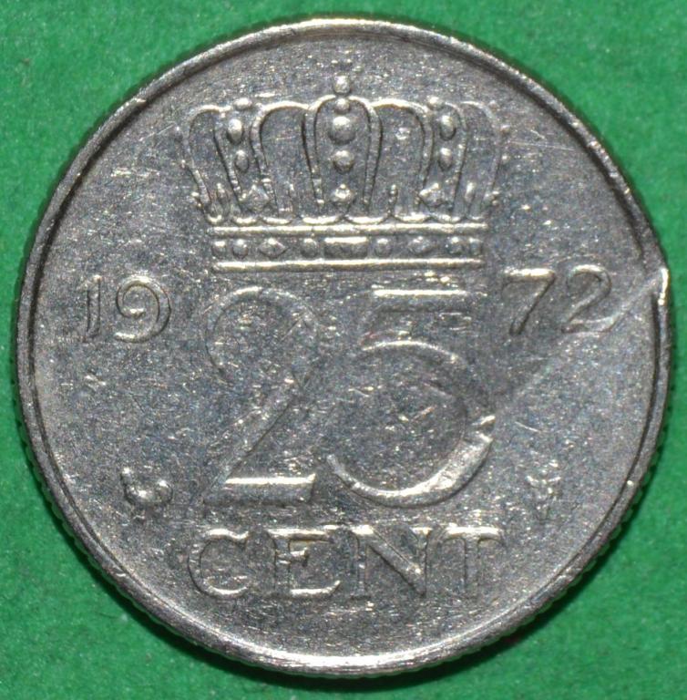 Нидерланды 25 центов 1972 (С3)