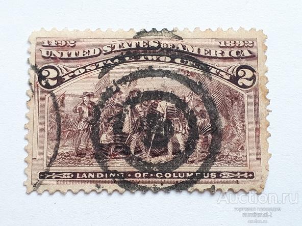 Почтовые марки США, 1893. № 73-88 по Михелю. 1 из 16-ти. Гашёная.