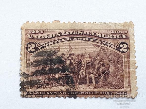Почтовые марки США, 1893. № 73-88 по Михелю. 1 из 16-ти. Гашёная.