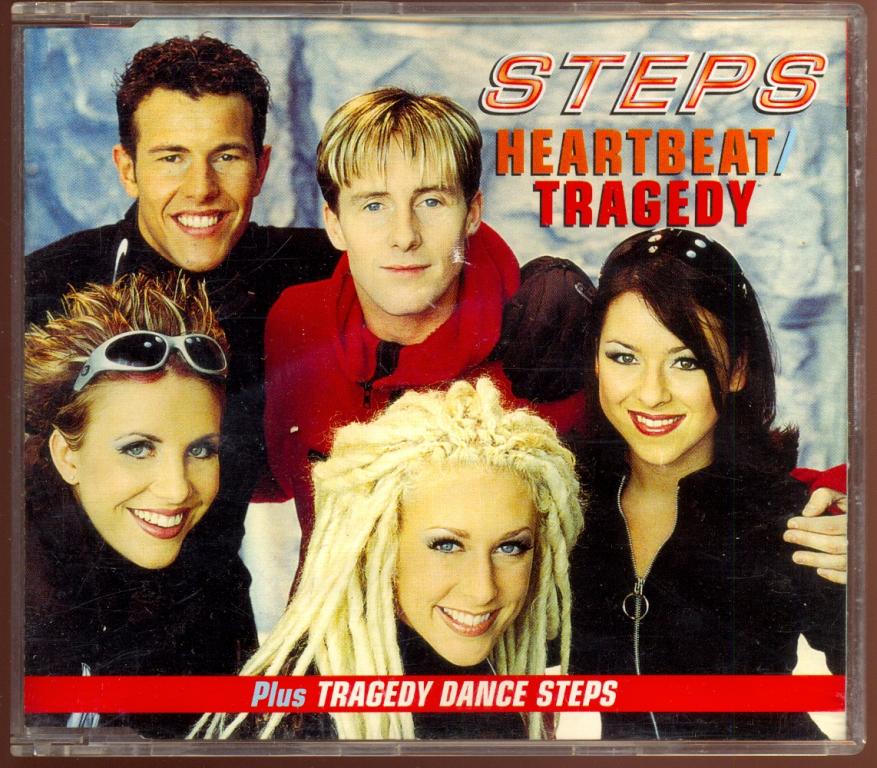 STEPS Heartbeat / Tragedy 1998 single UK & Europe Jive ‎– 0519142 NIMBUS фирменный сингл