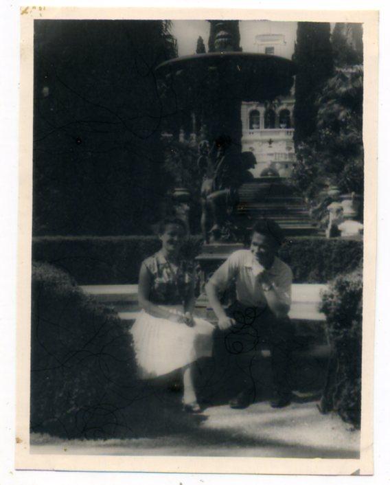 Советский быт Отдых Кавказ Сочи девушка юноша 11,5 х 8,5 см