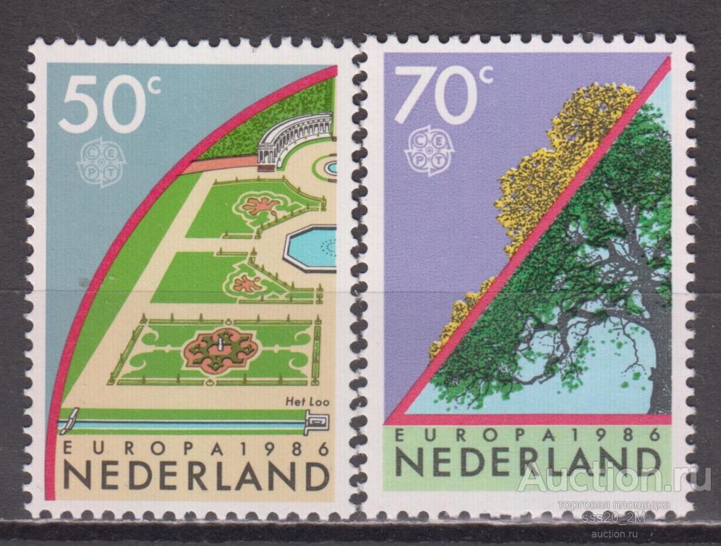 Нидерланды 1986 охрана природы Mi1292,1293 MNH